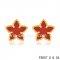 Cheap Van Cleef & Arpels Sweet Alhambra Star Earrings Yellow Gold,Carnelian